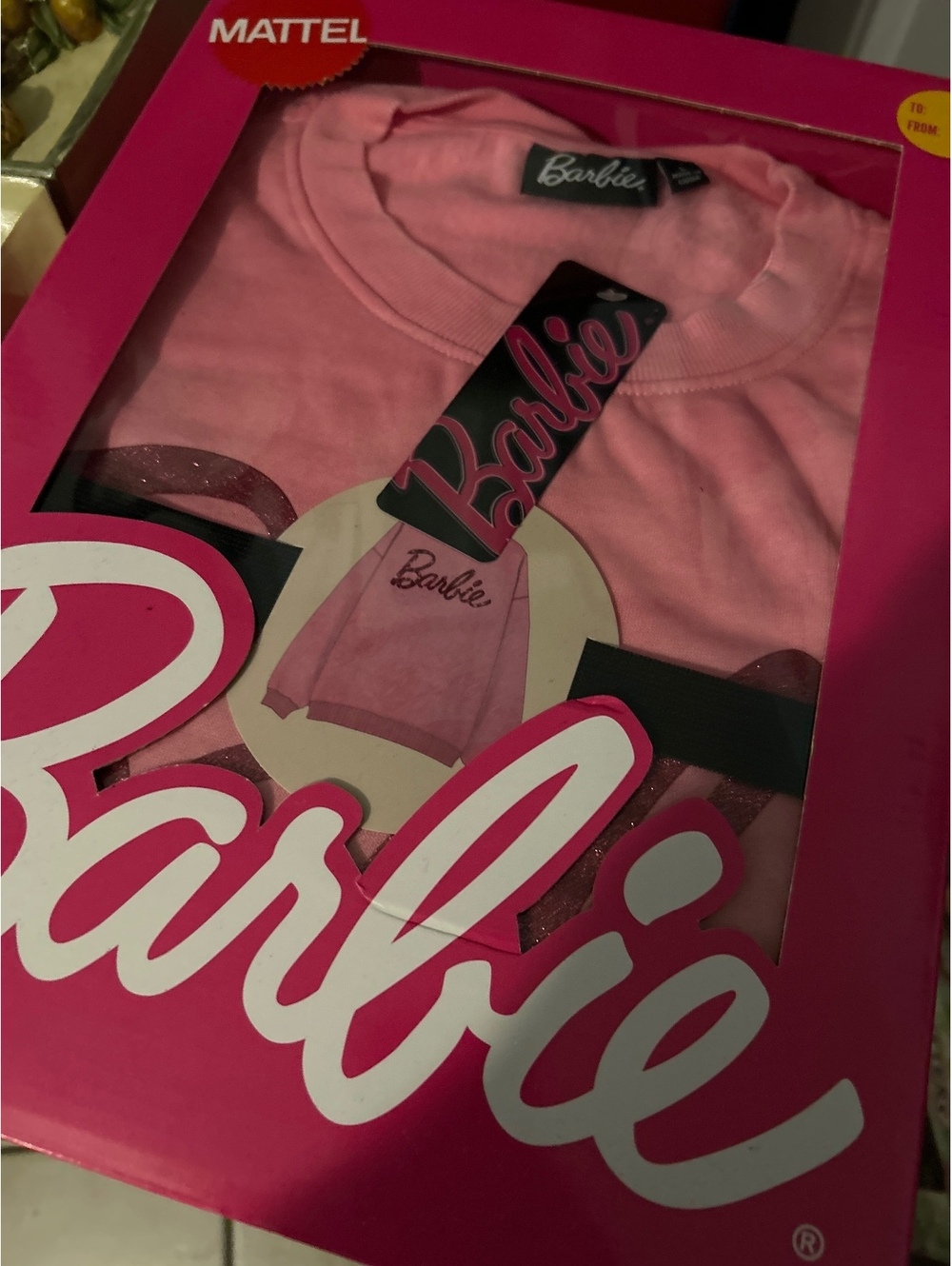 Barbie Pink Sweatshirt with Original Packaging, Size Large